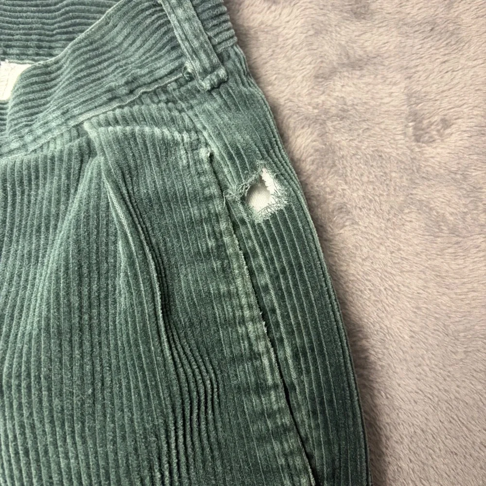 Vintage Polo Ralph Lauren Pants Mens 34 Green Polo Cords Pleated Corduroy 34x32 - Picture 8 of 9